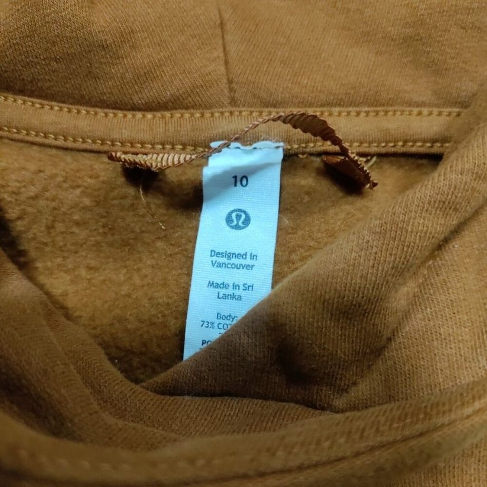 Lululemon Athletica Loungeful Womens Size 10 Boxy Cropped Hoodie Butternut Brown - Picture 5 of 12